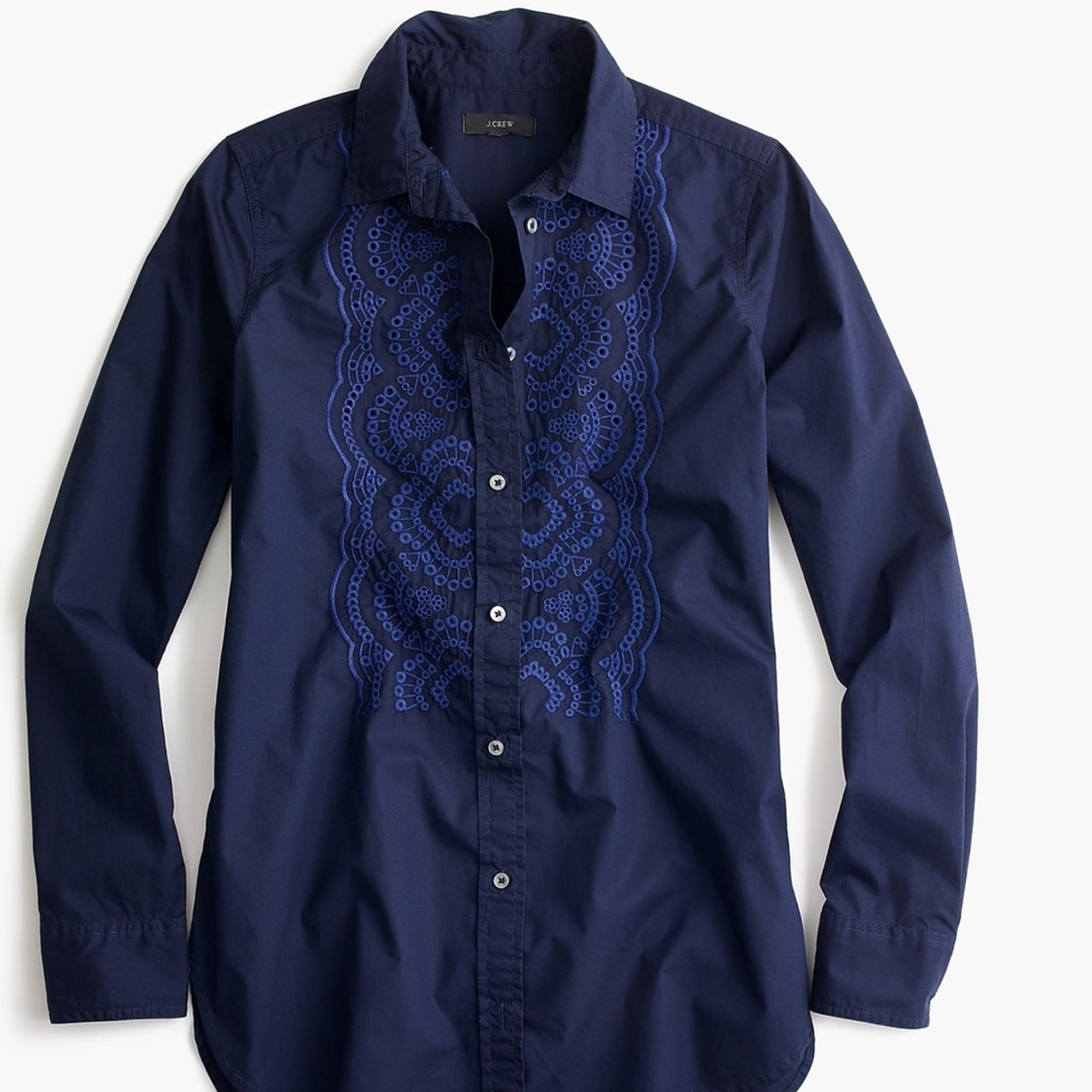 COPY - J CREW Button Down Poplin Blouse, Amazing …